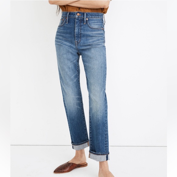 Madewell Denim - Madewell Classic Straight Jeans in Ives Wash: Selvedge Edition Size 29